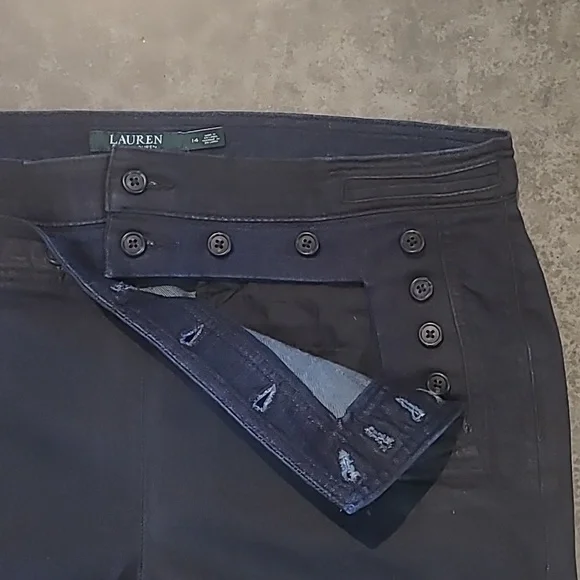 RALPH LAUREN SAILOR MARINE WIDE LEG JEANS - Picture 9 of 10